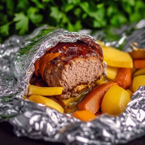 Sizzling Burger Dinner Foil Packets Recipe