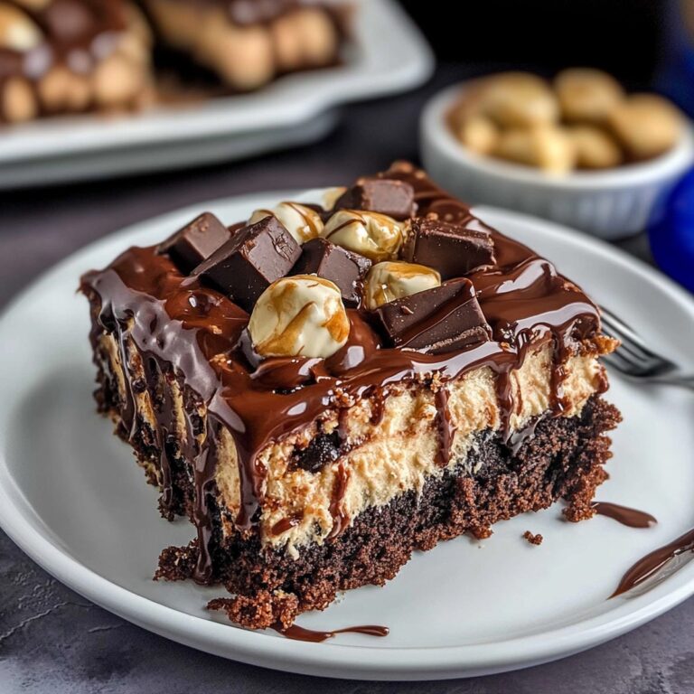 Crazy Snickers Poke Cake Recipe
