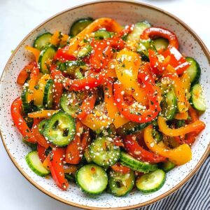 Crisp Cucumber Pepper Salad Recipe