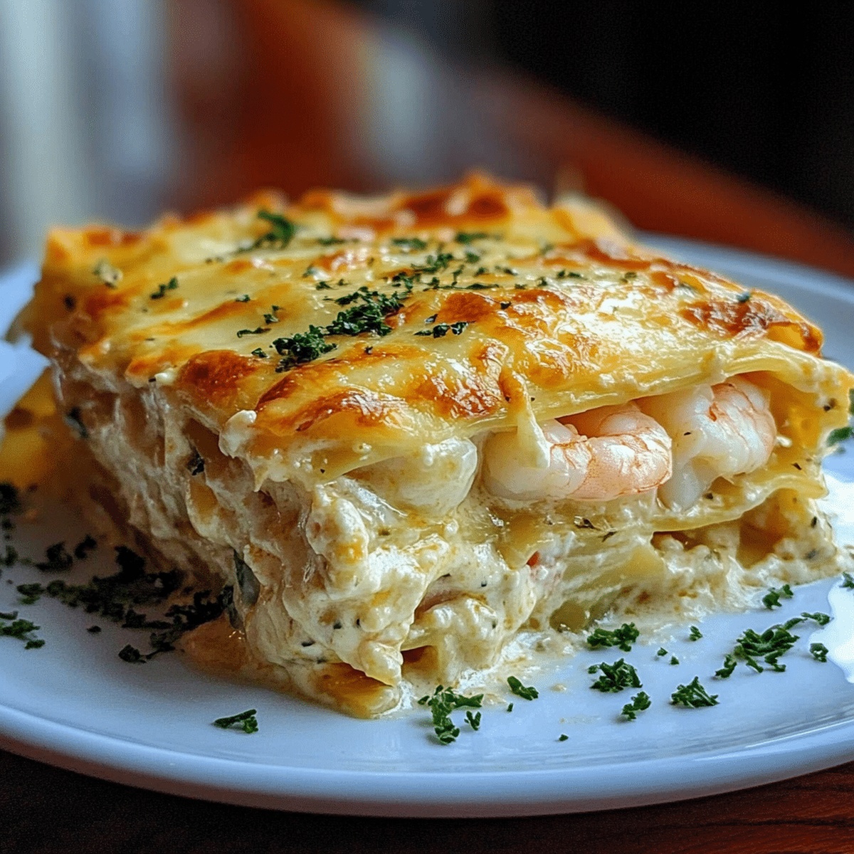 Garlic Butter Shrimp Scampi Lasagna Recipe