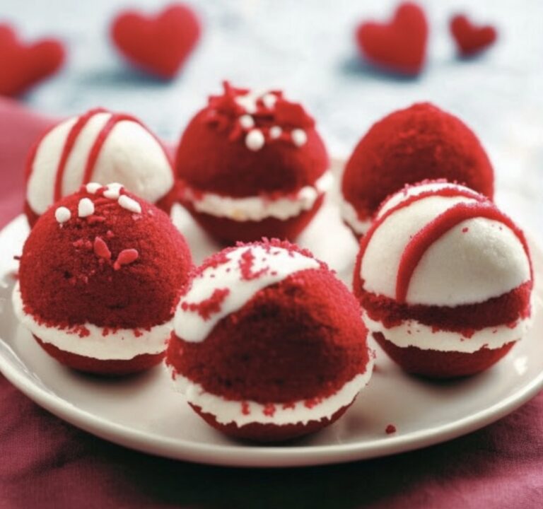 Romantic Red Velvet Cake Balls Recipe