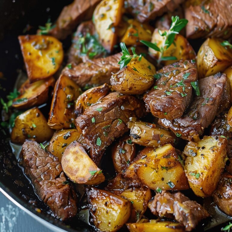 Sizzling Steak Bites and Potatoes Recipe