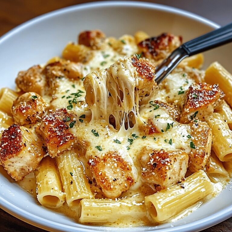 Creamy Garlic Butter Chicken And Rigatoni In Parmesan Sauce Recipe