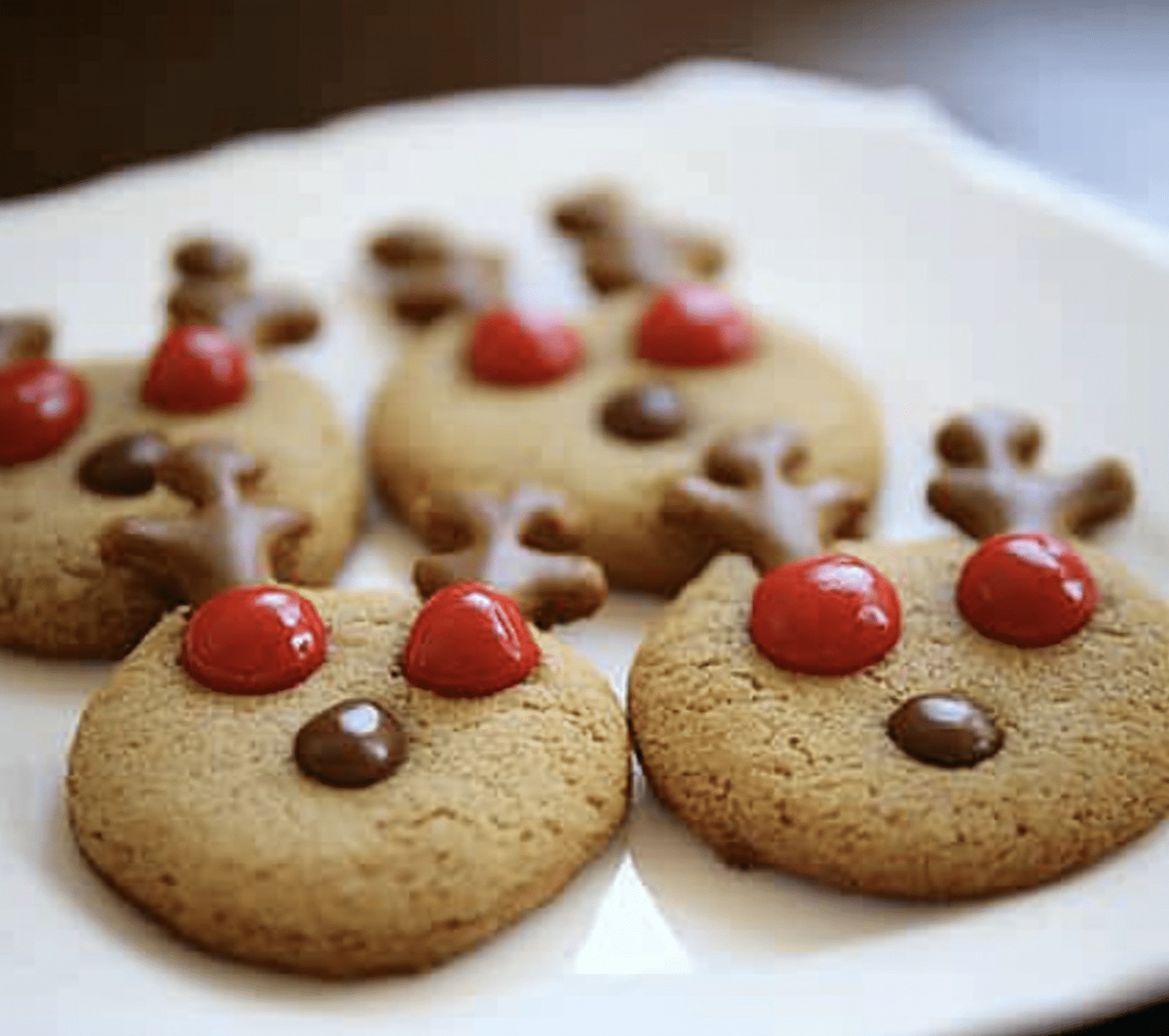 Peanut Butter Reindeer Cookies. Recipe