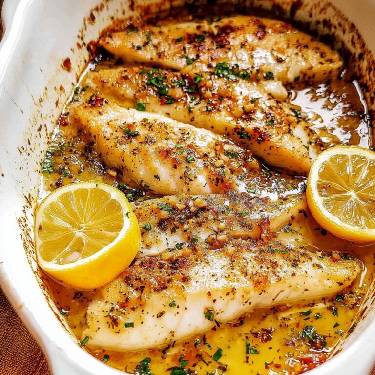 Crispy Garlic Butter Oven Baked Tilapia Recipe