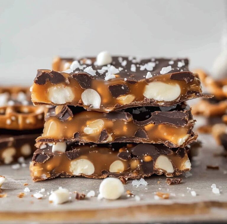 Crunchy Salted Caramel Pretzel Bark Recipe