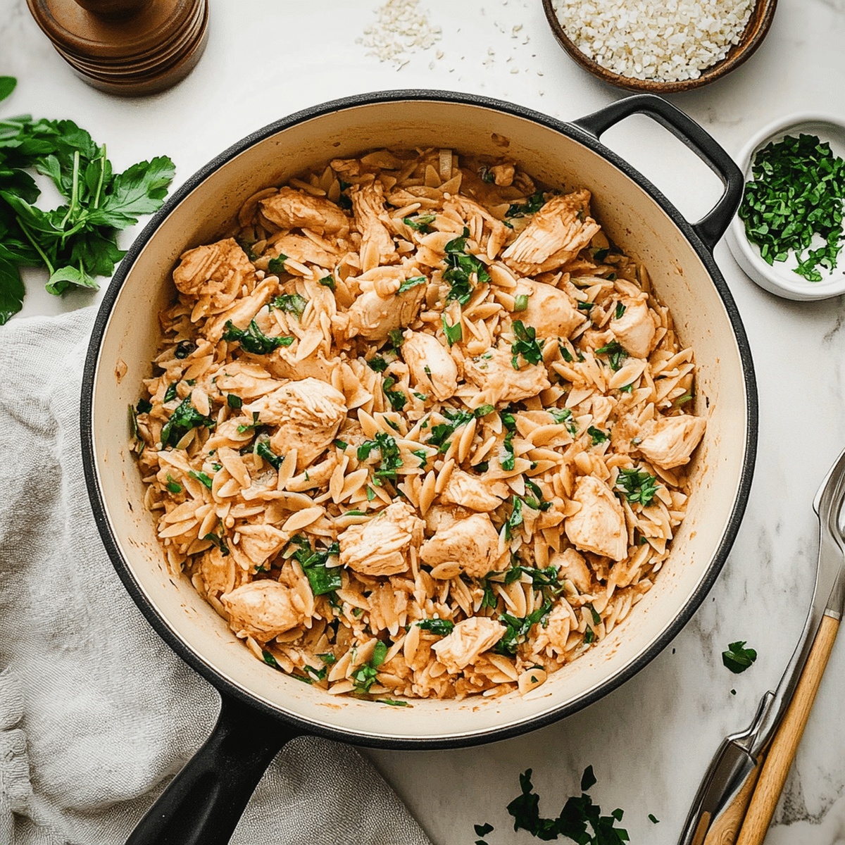 One Pot Chicken Orzo Recipe