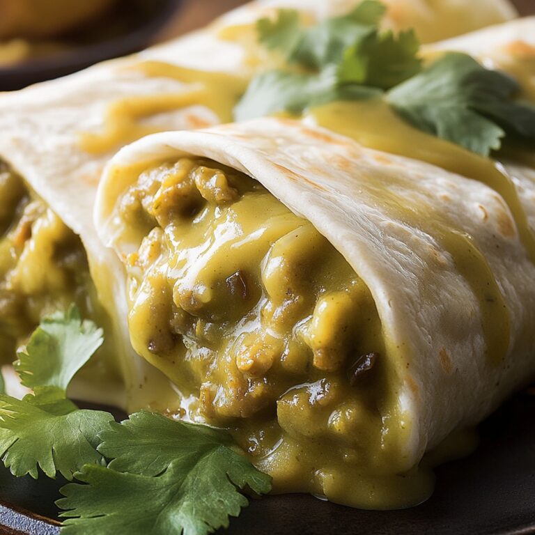 Zesty Smothered Green Chili Burritos Recipe