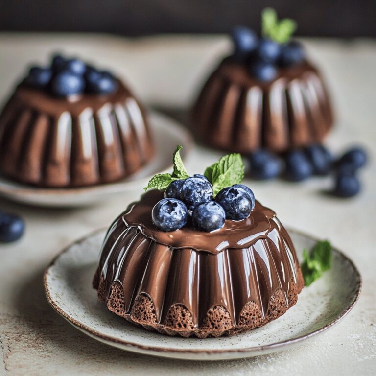 Triple Chocolate Mini Bundt Cakes Recipe