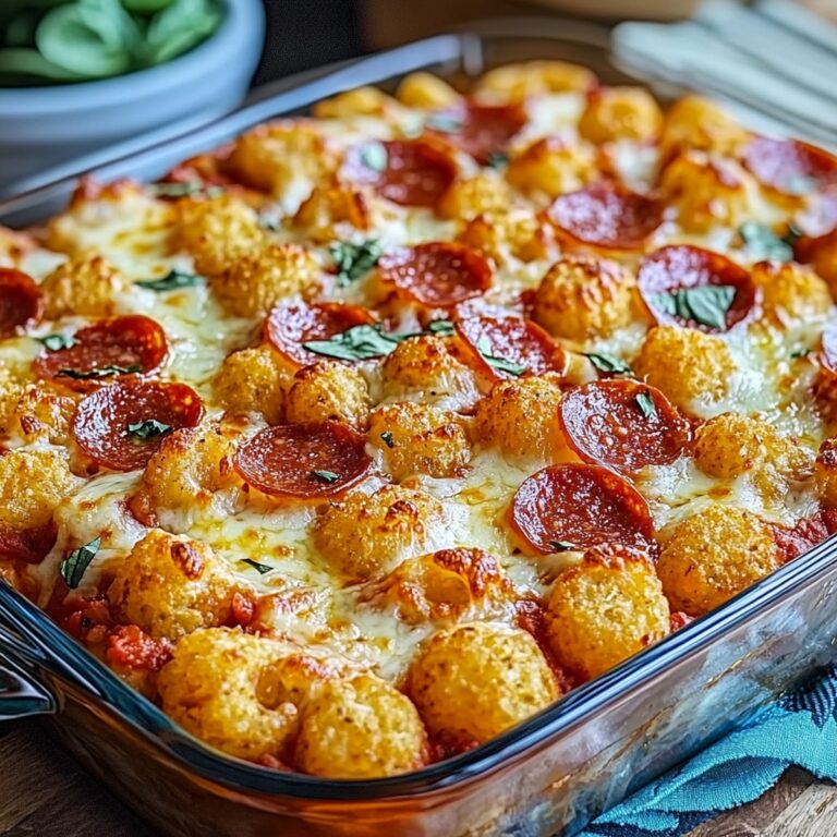 Cheesy Tater Tot Pizza Casserole Recipe