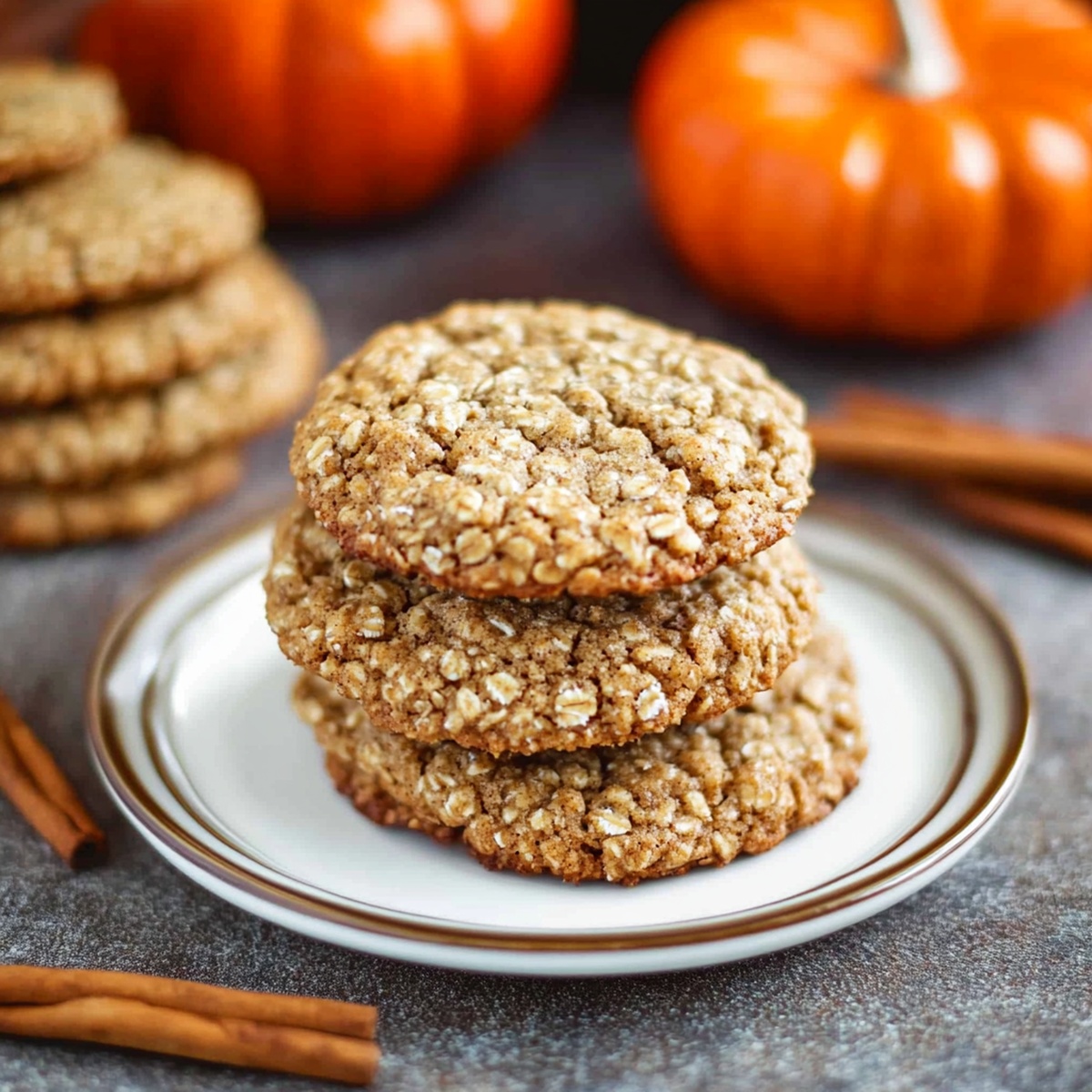 Cozy Pumpkin Spice Oatmeal Cookies Recipe