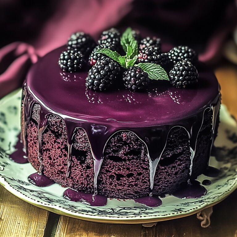 Midnight Blackberry Velvet Gothic Cake Recipe