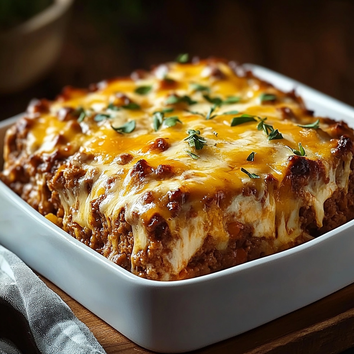 Hearty Cheesy Meatloaf Bake Recipe