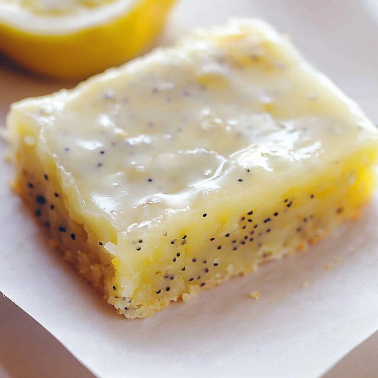 Tangy Lemon Poppy Seed Bars Recipe