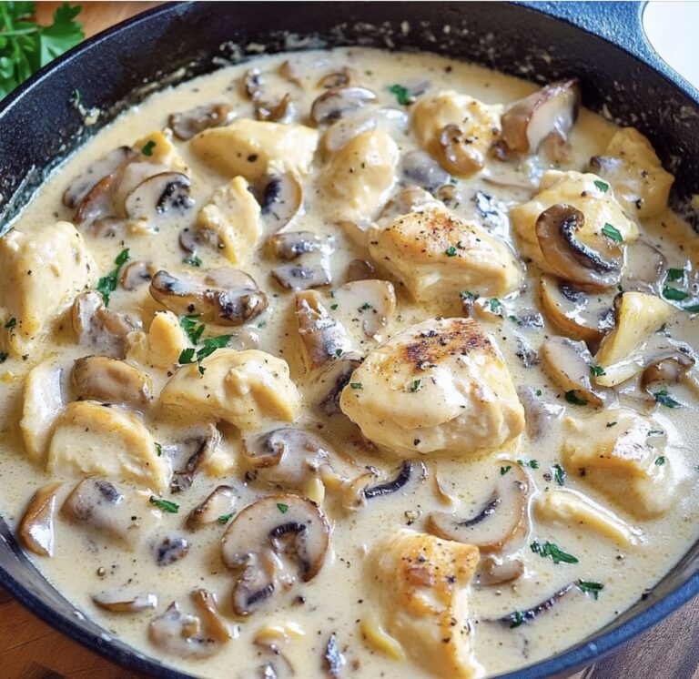 Savory Mushroom Asiago Chicken Recipe