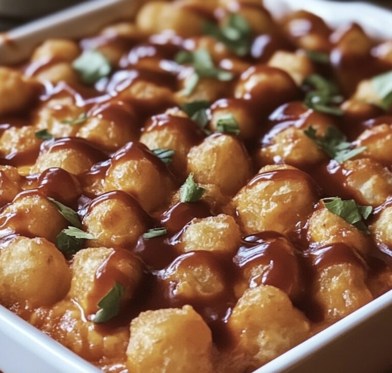 Hearty BBQ Chicken Tater Tot Casserole Recipe