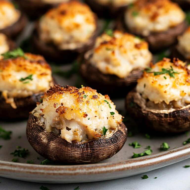 Savory Crab Stuffed Mushrooms Recipe