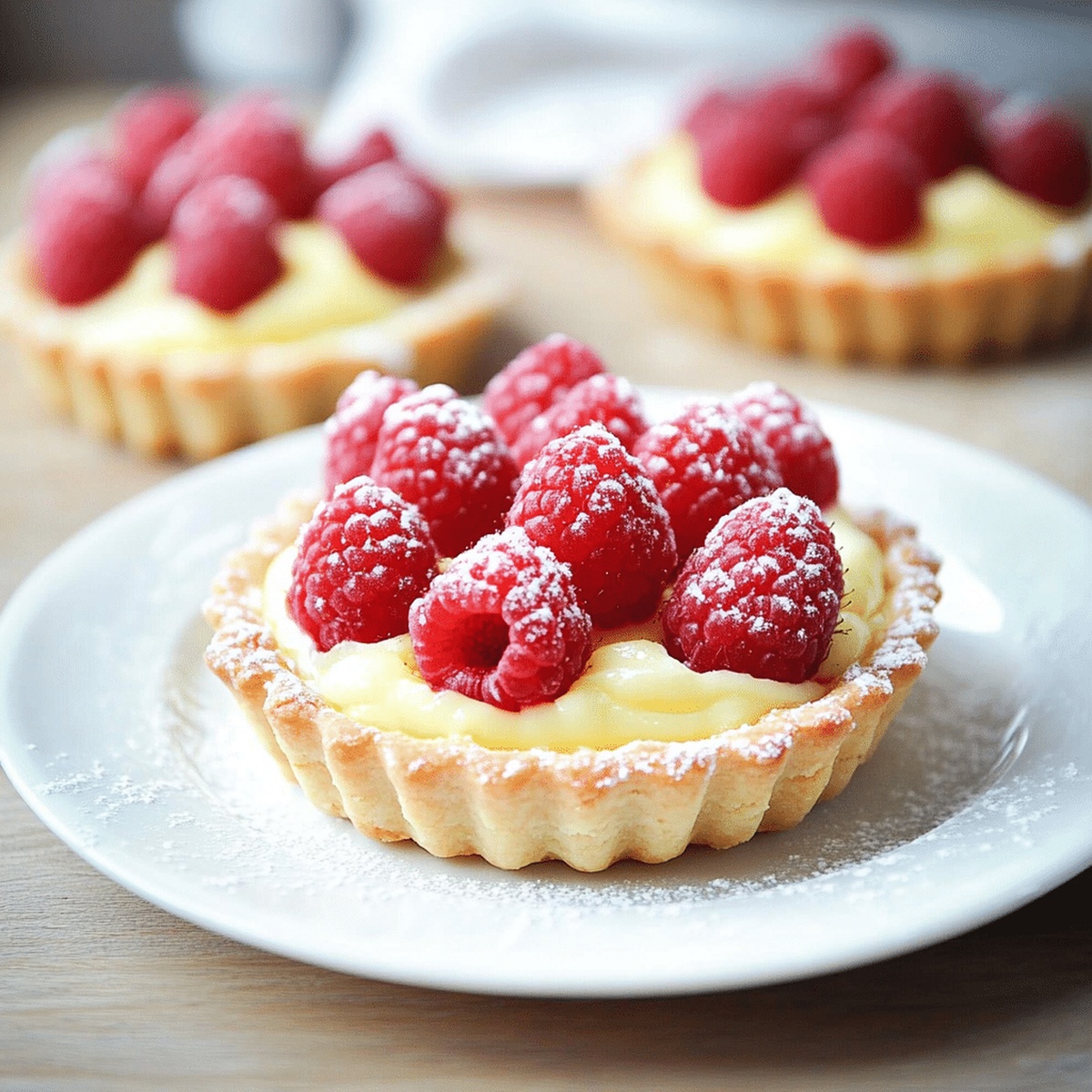 Vanilla Cream Tarts With Fresh Raspberries Recipe