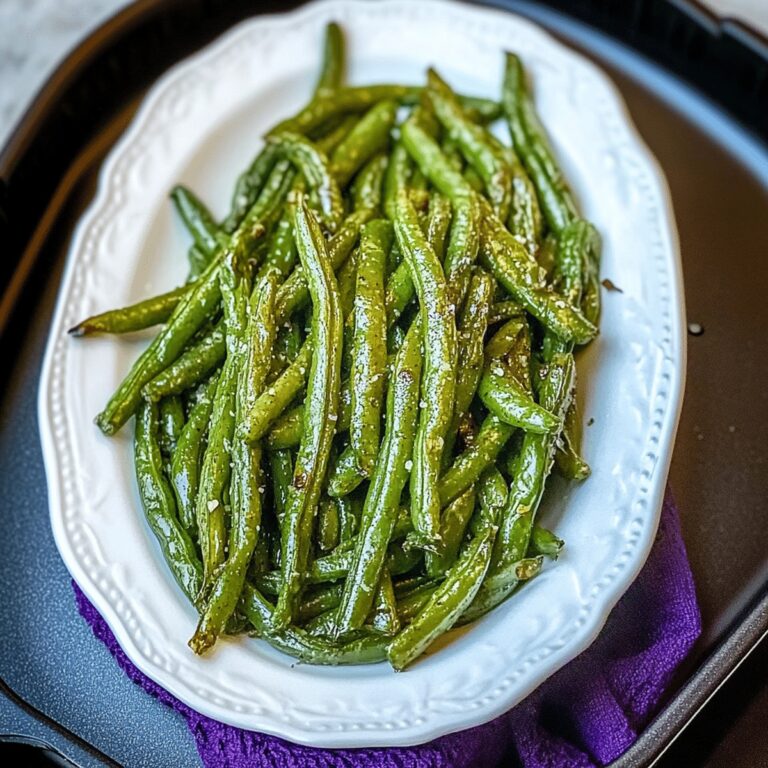 Air Fryer Garlic Roasted Green Beans Recipe