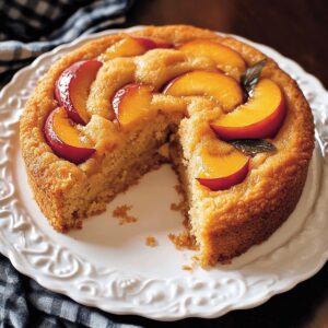 Vegan Peach Coffee Cake Recipe