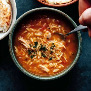 Hearty Chicken Orzo Tomato Soup Recipe