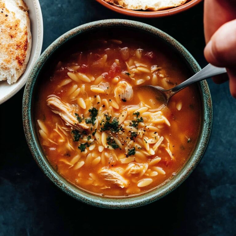 Hearty Chicken Orzo Tomato Soup Recipe