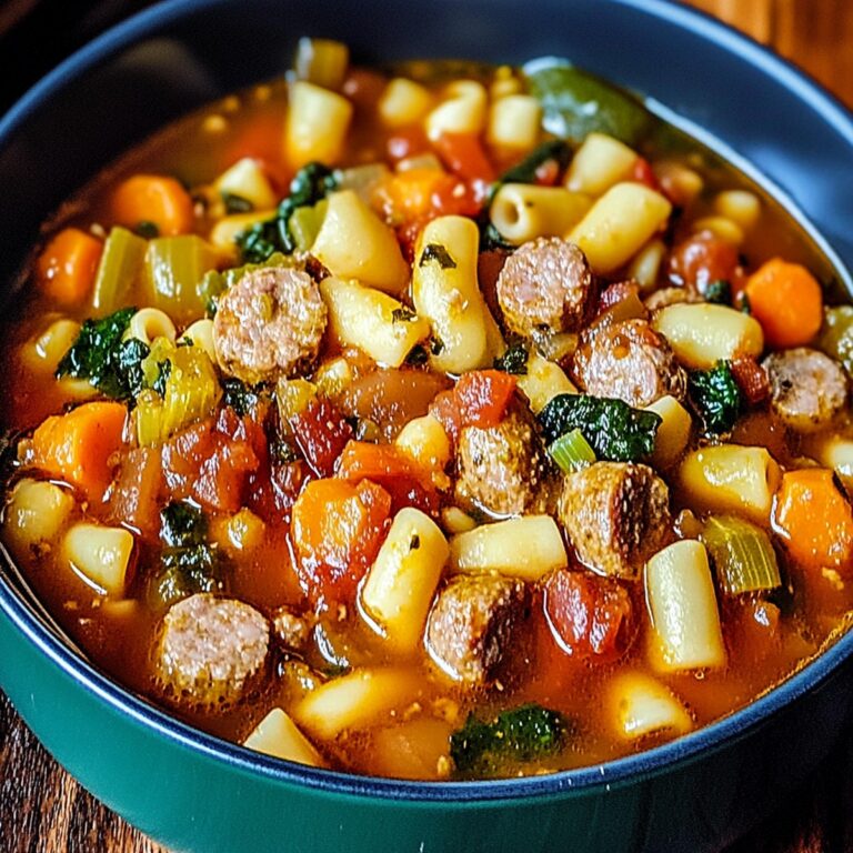 Hearty Sausage Minestrone Soup Recipe