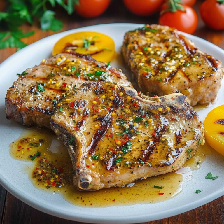 Succulent Honey Mustard Grilled Pork Chops Recipe