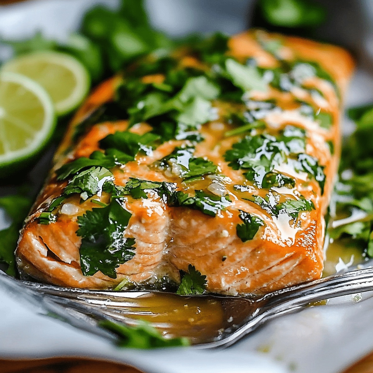 Cilantro Lime Honey Garlic Salmon Recipe