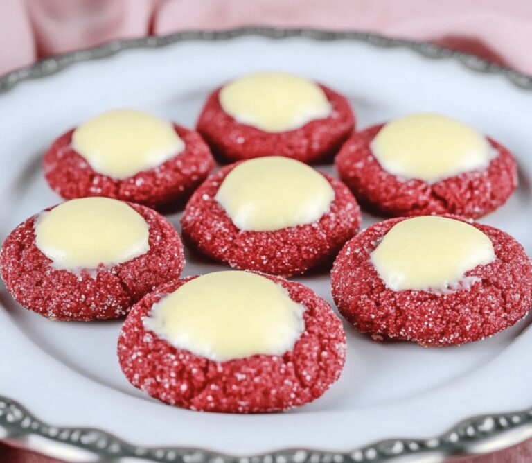 Red Velvet Thumbprint Cookies With Cream Cheese Recipe