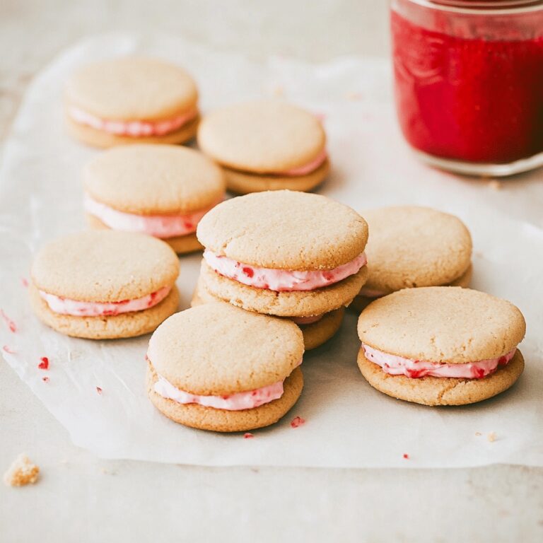 Lemon Strawberry Cheesecake Sandwich Cookies Recipe