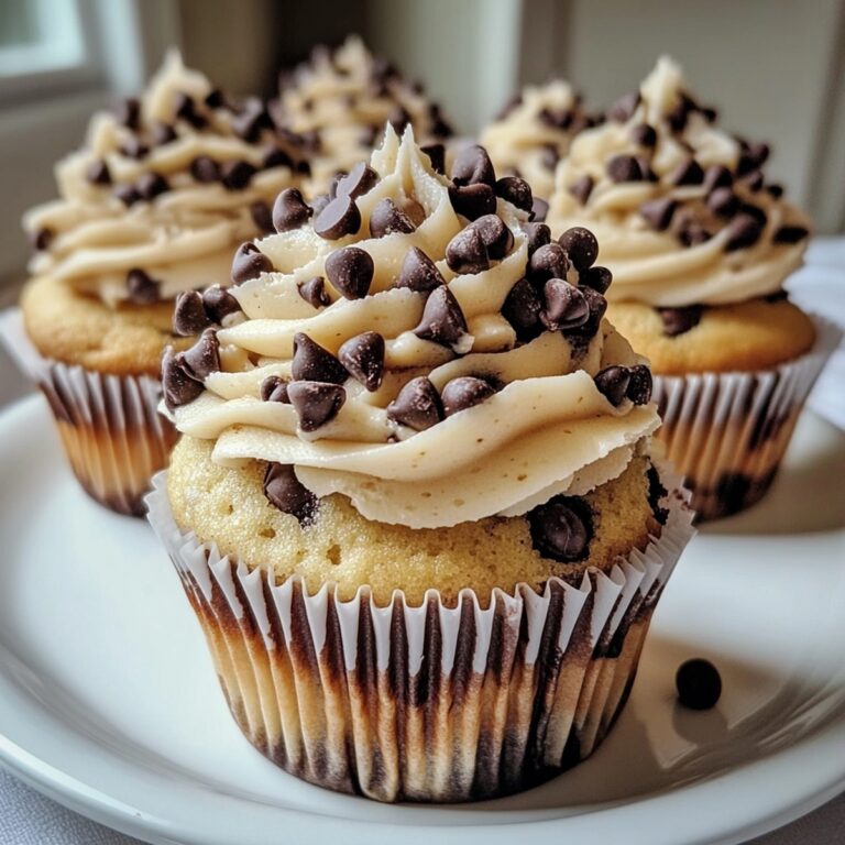 Sinful Chocolate Chip Cookie Dough Cupcakes Recipe