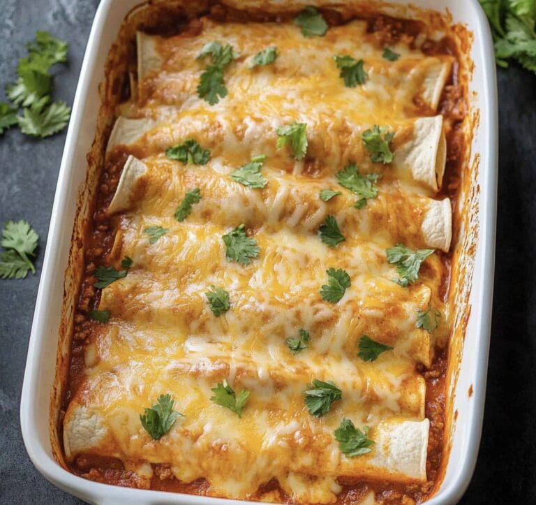 Cheesy Ground Beef Enchiladas Recipe
