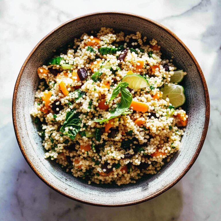 Vibrant Couscous Salad with Lime Basil Vinaigrette Recipe