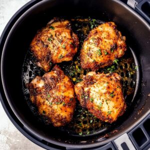 Golden Air Fryer Chicken Thighs Recipe