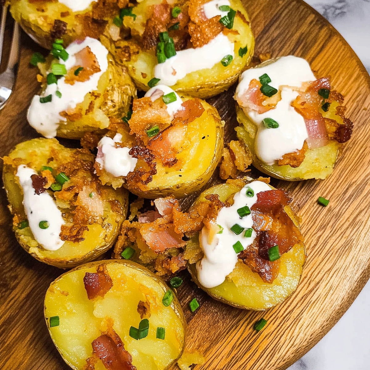 Crispy Blackstone Loaded Smashed Potatoes Recipe