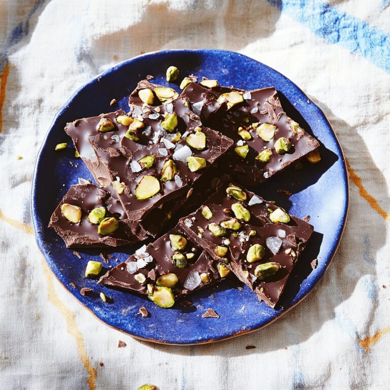 Roasted Hazelnut & Pistachio Dark Chocolate Bark Recipe