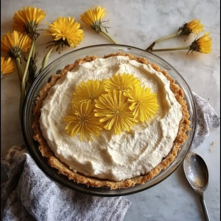 Silky Dandelion Cream Pie Recipe