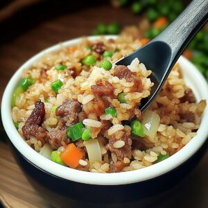 Sizzling Onion Beef Fried Rice Recipe