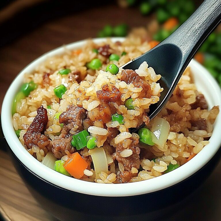 Sizzling Onion Beef Fried Rice Recipe