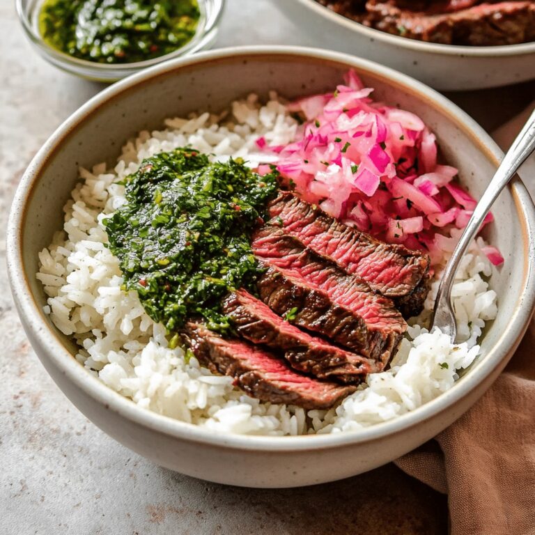Skirt Steak Rice Bowls With Chimichurri Sauce Recipe