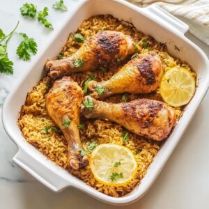 Crispy Baked Chicken Legs And Rice Recipe