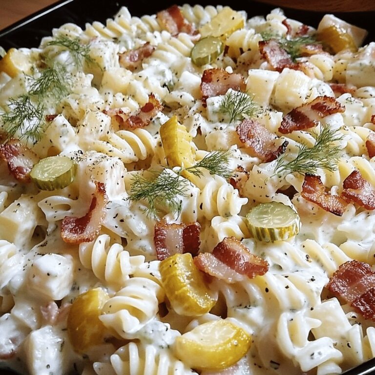 Dill Pickle Bacon Ranch Pasta Recipe