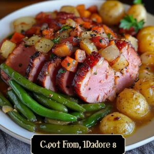 Crockpot Ham, Green Beans And Potatoes Recipe