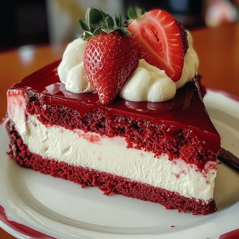 Heavenly Red Velvet Strawberry Cheesecake Recipe