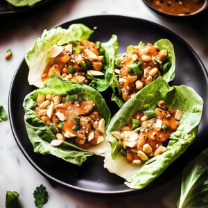 Crispy Chinese Lettuce Wraps With Peanut Sauce Recipe