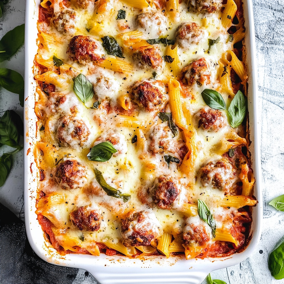 Hearty Meatball Pasta Casserole Recipe