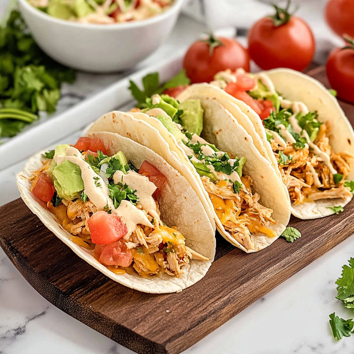Spicy Queso Chicken Tacos Recipe