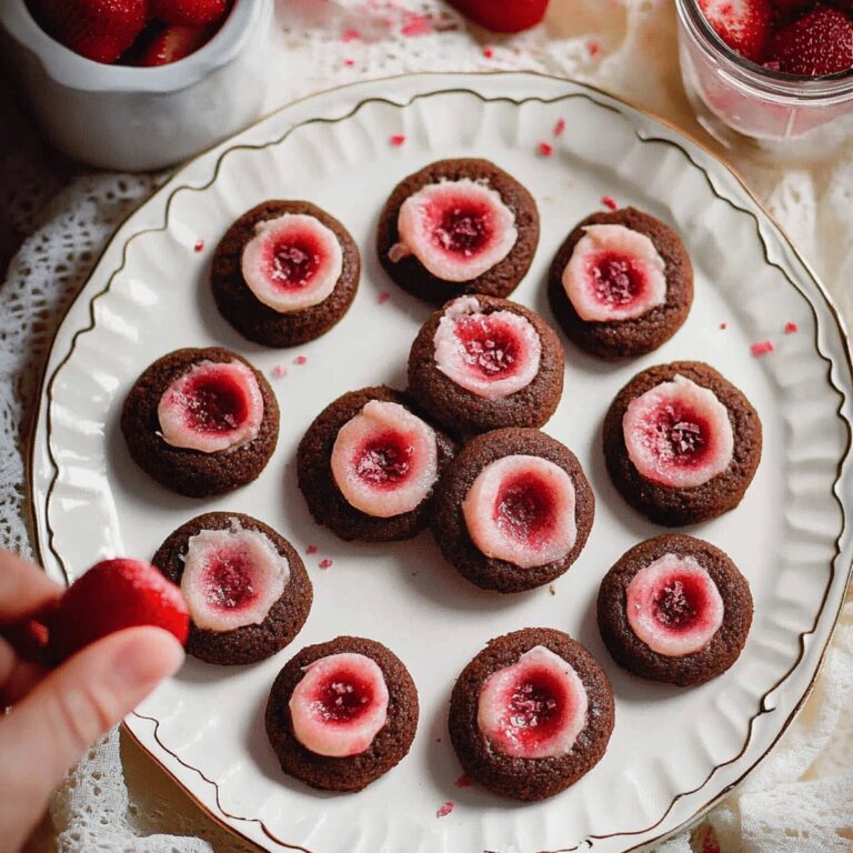 Strawberry Chocolate Thumbprint Cookies Recipe