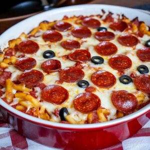 Cheesy Pepperoni Pizza Casserole Recipe
